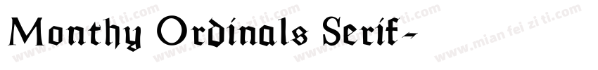 Monthy Ordinals Serif字体转换